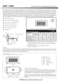Thumbnail of document Data Sheet - EMC 1500 Elapsed Hour Meter
